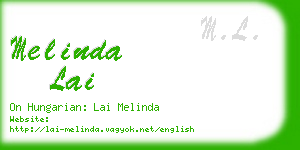 melinda lai business card